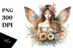 Detailed Watercolor Boho Fairy | Sublimation | PNG Clipart Product Image 3