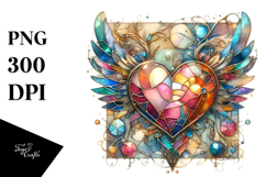 Elemental Fire Heart, White Background PNG Product Image 1