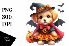 Cute Baby Dog Halloween Clipart Product Image 1
