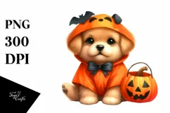 Cute Baby Dog Halloween Clipart Product Image 3