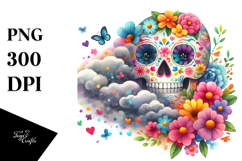 Colorful Cute Skull PNG Product Image 1