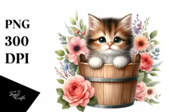 Cute Baby Cat with Big Eyes PNG Product Image 3