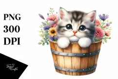 Cute Baby Cat with Big Eyes PNG Product Image 3