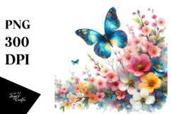 Colorful Butterfly Painting PNG Product Image 1