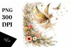 Whimsical Flowers,Baby Macaw | Clipart Product Image 1