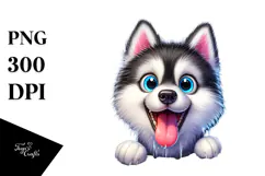 Crazy Husky Watercolor Ice Landscape Clipart Product Image 1