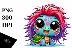 a Cute Crazy Small Baby Turtle Cartoon | Clipart Product Image 3
