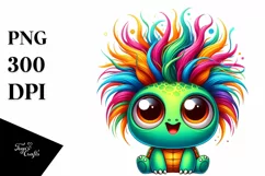 a Cute Crazy Small Baby Turtle Cartoon | Clipart Product Image 1