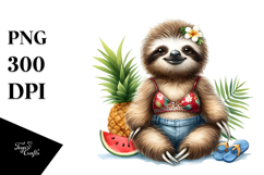 Digital Baby Sloth, Transparent PNG Product Image 1