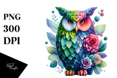 Vibrant Owl with Flowers, 20 oz Tumbler Product Image 1