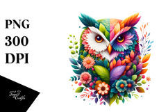 Vibrant Owl with Plant Leaves, 20 oz Tumbler Product Image 1