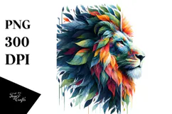 Abstract Lion Plant Leaves PNG Product Image 1