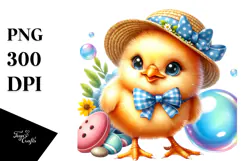 Smiling Baby Chicken Soap Bubble PNG Product Image 1