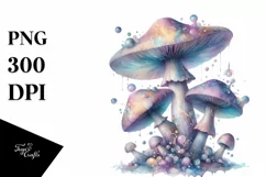 Pastel Glossy Mystical Mushroom PNG Product Image 3