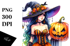 Witch Halloween Sublimation Clipart Product Image 1