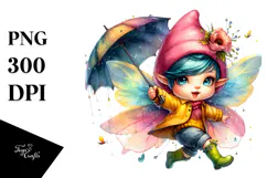Cute Vibrant Baby Fairy PNG Product Image 1
