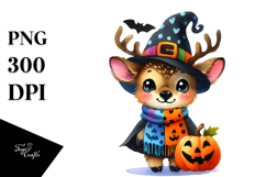 Cute Baby Elk Halloween Clipart Product Image 1