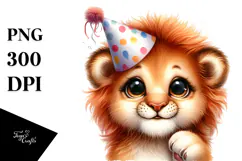 Baby Lion Party Hat PNG Product Image 1