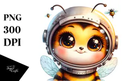 Energetic Baby Bee, High-Quality PNG Product Image 1