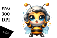 Cute Baby Bee Astronaut Helmet PNG Product Image 1