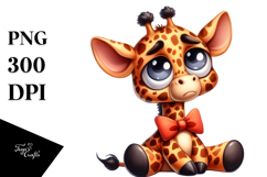 Playful Giraffe Cartoon in Watercolor Product Image 1