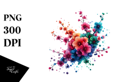 Cherry Blossom Made of Material, PNG Product Image 1