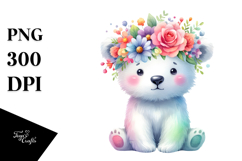 Cute Cartoon Polar Bear Clipart Product Image 1