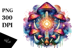 Magical Mushroom Tarot, Vibrant PNG Product Image 1