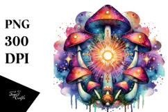 Magical Mushroom Tarot, Vibrant PNG Product Image 1
