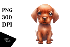 Expressive Baby Vizsla PNG Product Image 1