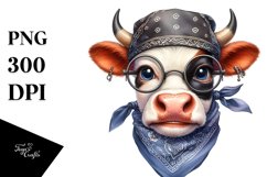 Cow Funny Cow Portrait with Goofy Smile and Fancy es Product Image 3