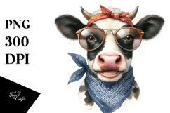 Cow Funny Cow Portrait with Goofy Smile and Fancy es Product Image 1