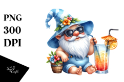 Cute Gnome Cocktail Summer PNG Product Image 1