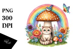 charming cat house mushroom | Clipart Product Image 3