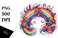 Colorfull Vibrant Bird Watercolor Clipart Product Image 1