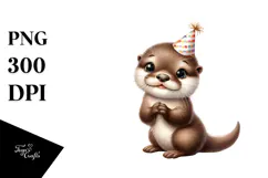 Cute Baby Otter PNG Product Image 1
