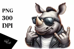 Funny Cute Rhino Smiling | Sunglasses Rocker Product Image 3
