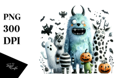 Monster Watercolor PNG Product Image 1