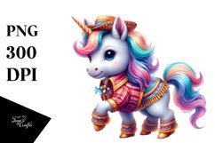 Colorful Baby Unicorn in Dancer&#039;s Outfit, PNG Product Image 3