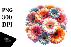 colorful gerbera glossy petals | Clipart Product Image 1