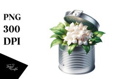 Gardenia Filled Glossy Can | Clipart Product Image 1