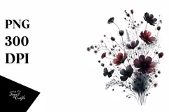 Bold Watercolor Wild Flowers | Clipart Product Image 3