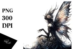 Detailed Watercolor Gothic Fairy | Clipart Product Image 3