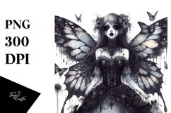 Detailed Watercolor Gothic Fairy | Clipart Product Image 3