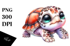 Cute Baby Turtle PNG Product Image 1