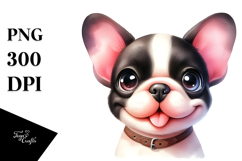 Digital Watercolor Baby French Bulldog, High-Res PNG Product Image 1