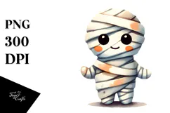 Funny Halloween Mummy Clipart, Transparent PNG Product Image 1