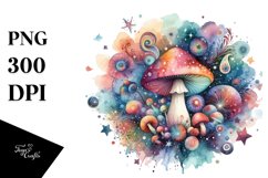 Celestial Watercolor Mushroom Splash Product Image 3