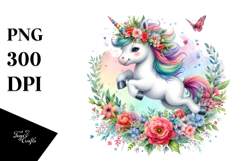 Jumping Baby Unicorn PNG Product Image 1