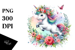 Jumping Baby Unicorn PNG Product Image 1